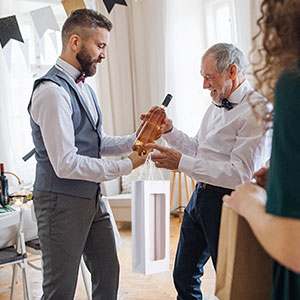 लक्ज़री क्राफ्ट पेपर वाइन पैकेजिंग बॉक्स भूरा रंग पर्यावरण टिकाऊ पेपर 3