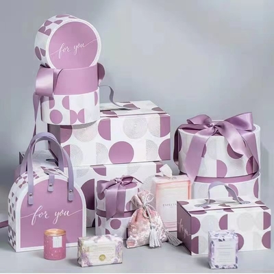 OEM धन्यवाद उपहार कागज बॉक्स Polkadot गंध के लिए कार्डबोर्ड उपहार पैकेजिंग बॉक्स