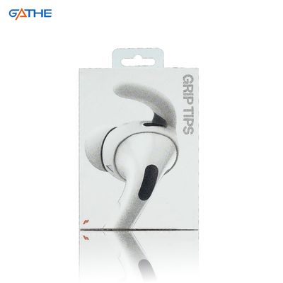 ईयरफोन पैकेजिंग के लिए OEM सफेद तह इलेक्ट्रॉनिक कार्डबोर्ड बॉक्स हैंडल के साथ कागज बॉक्स