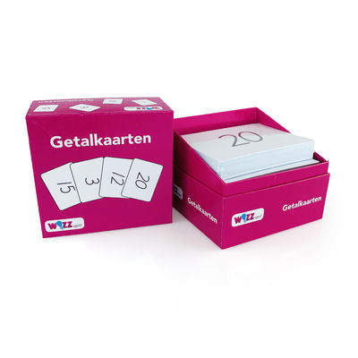 कस्टम लोकप्रिय खेल मजेदार कार्ड गेम एआर नंबर फ्लैश कार्ड कस्टम पेपर बॉक्स पैकेजिंग के साथ प्लेइंग कार्ड के लिए