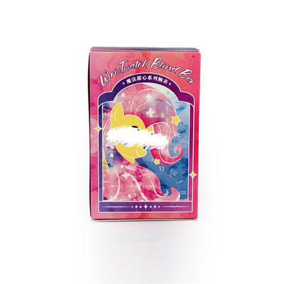 OEM कस्टम मुद्रण आंसू पट्टी बंद अंधा बॉक्स आश्चर्य रहस्य बॉक्स कला खिलौने पैकेजिंग तह कार्टन उपहार कागज बॉक्स