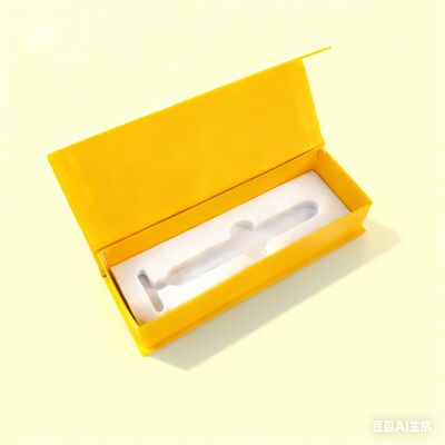 कस्टम पीला चुंबकीय फ्लिप क्लोजर उपहार बॉक्स सौंदर्य उत्पाद पैकेजिंग बॉक्स ईवीए सम्मिलन के साथ